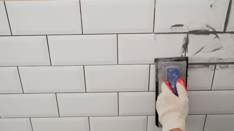 Shower Regrouting in Progress